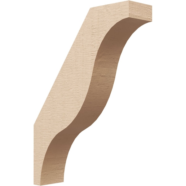 Ekena Millwork 3-inch W x 12-inch D x 16-inch H Funston Rough Cedar Woodgrain TimberThane Knee Brace, Primed BRCUR03X12X16FSTRCPR - main
